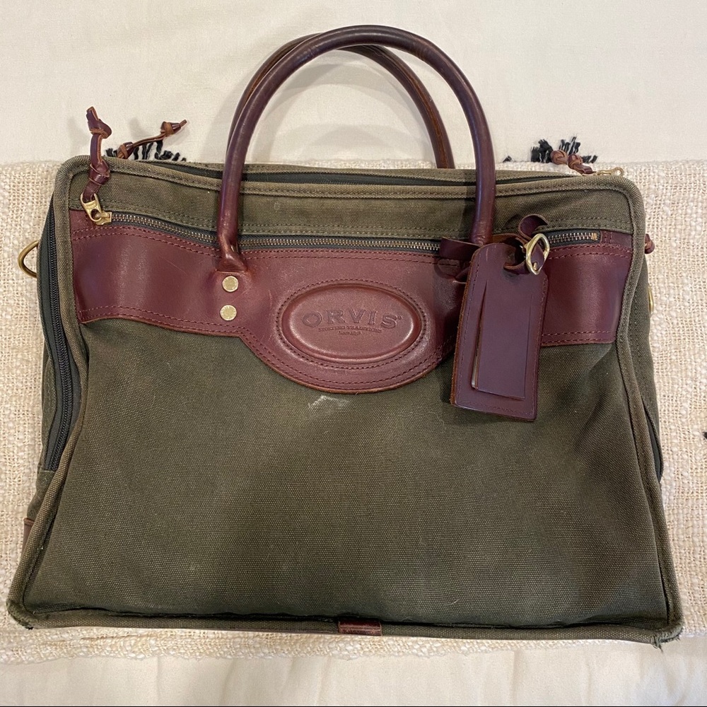 Orvis Battenkill Canvas and Leather Briefcase